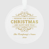 Snowy Kerstmis Gnome en Santa's slee geschenken Ornament (achterkant)