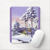 Snowy Kerstmis Muismat (Met muis)