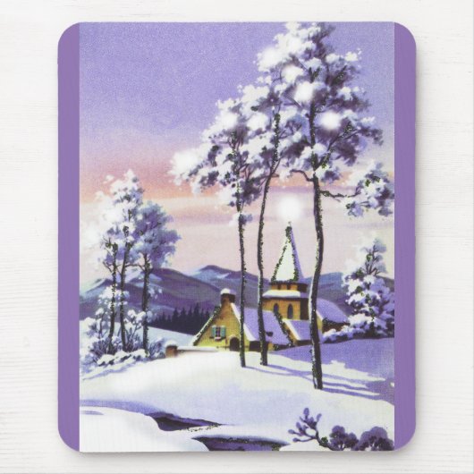 Snowy Kerstmis Muismat (Voorkant)