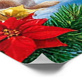 Snowy Kerstmis Scene Poster (Hoek)