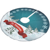 Snowy Kerstnacht Kerstboom Rok (Gekanteld)