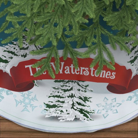 Snowy Kerstnacht Kerstboom Rok