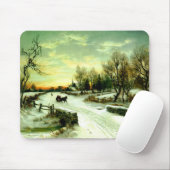 Snowy Kerstochtend Muismat (Met muis)