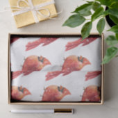 Snowy Kerstroodkardinaal vogel Tissuepapier (Geschenk)