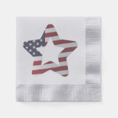 Snowy-kerstster met sterren en strips servet (Voorkant)
