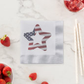 Snowy-kerstster met sterren en strips servet (Insitu)