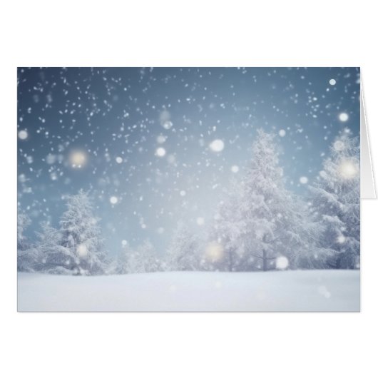 Snowy Kerstwinter Scene (Voorkant Horizontaal)