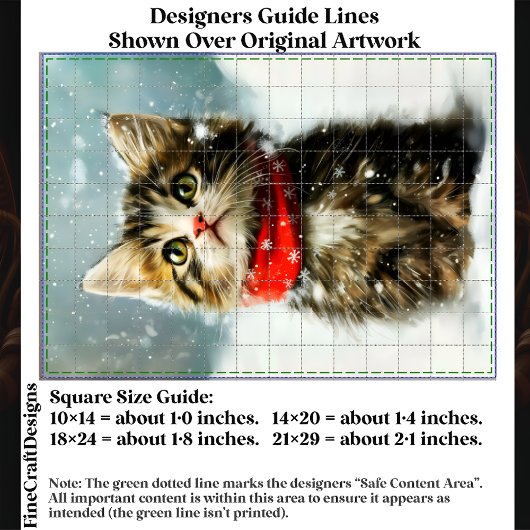 Snowy Kitten, Rode Kerstsjaal EG2L Decoupage Tissuepapier