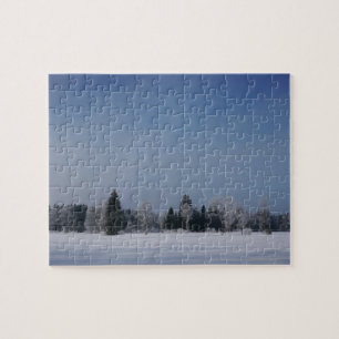 Snowy koud winterlandschap 12 legpuzzel