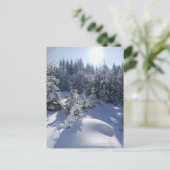 Snowy koud winterlandschap 2 briefkaart (Staand voorkant)