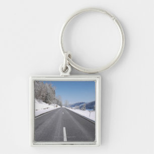 Snowy koud winterlandschap 5 sleutelhanger