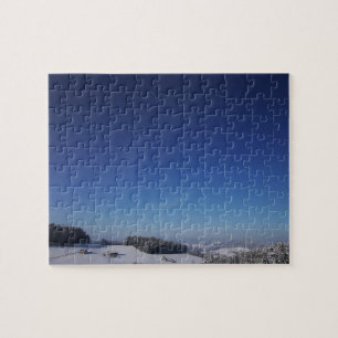 Snowy koud winterlandschap 9 legpuzzel