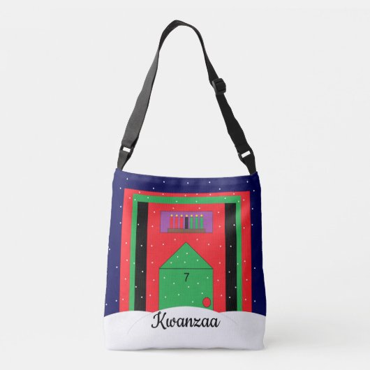 Snowy Kwanzaa: Crossbody Tas (Achterkant)