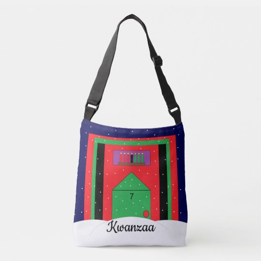 Snowy Kwanzaa: Crossbody Tas (Voorkant)