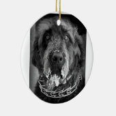 Snowy Labradoodle Keramisch Ornament (Rechts)