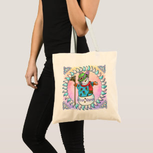 Snowy Lady Snowman canvas tassen