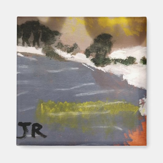 Snowy Lake landschapsschildpad Magneet (Voorkant)