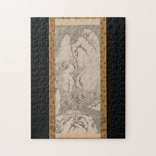 Snowy Landscape 1744 Sakaki Hyakusen Art Legpuzzel (Verticaal)