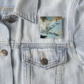 Snowy Landscape, 1866 Vierkante Button 5,1 Cm (In situ)