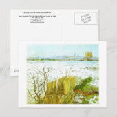 Snowy Landscape Arles Background Van Gogh Fine Art Briefkaart (Voorkant / Achterkant)