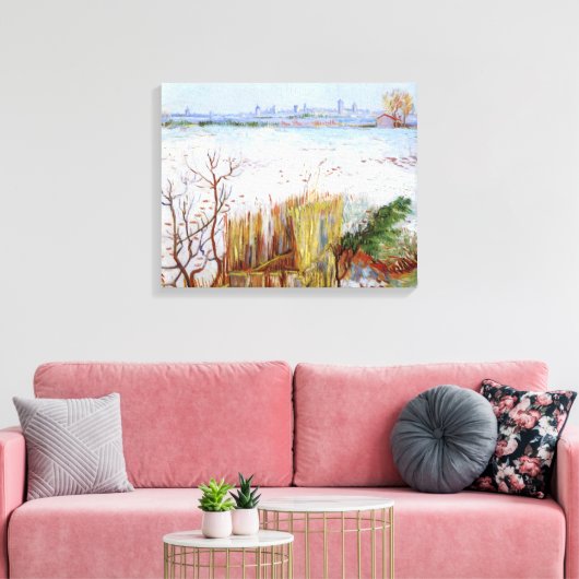 Snowy Landscape, beroemd schilderij van Van Gogh Canvas Afdruk (Insitu (Woonkamer))