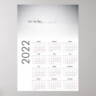 Snowy Landscape Calendar 2022 Poster