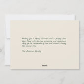 Snowy Landscape & Fir Trees - Vrolijk Kerstfeest Feestdagenkaart (Achterkant)