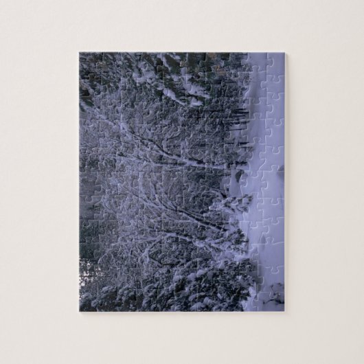 Snowy Landscape Forest Legpuzzel (Verticaal)