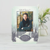 Snowy Landscape Foto-uitnodiging Kaart (Staand voorkant)