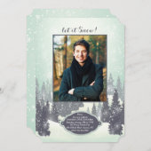 Snowy Landscape Foto-uitnodiging Kaart (Voorkant / Achterkant)