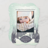 Snowy Landscape Foto-uitnodiging Kaart (Voorkant / Achterkant)