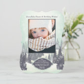 Snowy Landscape Foto-uitnodiging Kaart (Staand voorkant)