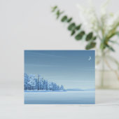 Snowy Landscape Illustration Briefkaart (Staand voorkant)