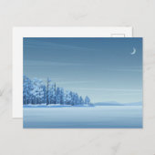 Snowy Landscape Illustration Briefkaart (Voorkant / Achterkant)