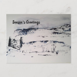 Snowy Landscape Kerstmis Feestdagenkaart