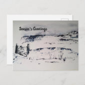 Snowy Landscape Kerstmis Feestdagenkaart (Voorkant / Achterkant)