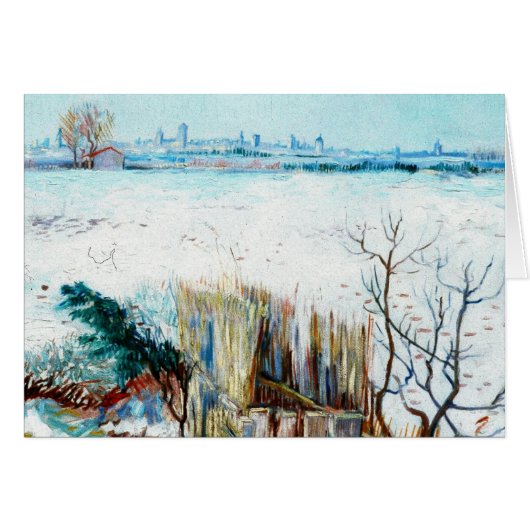 Snowy Landscape met Arles door Vincent van Gogh (Voorkant Horizontaal)