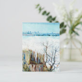 Snowy Landscape met Arles door Vincent van Gogh Briefkaart (Staand voorkant)