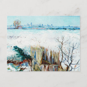 Snowy Landscape met Arles door Vincent van Gogh Briefkaart