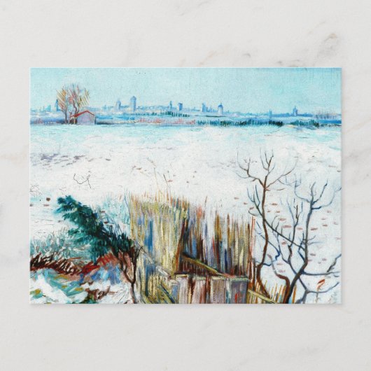 Snowy Landscape met Arles door Vincent van Gogh Briefkaart (Voorkant)
