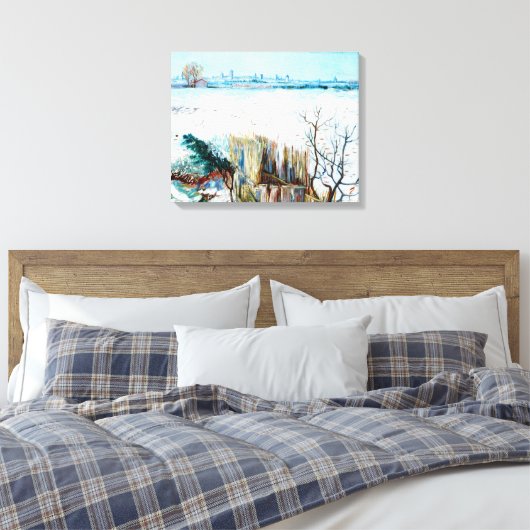 Snowy Landscape met Arles door Vincent van Gogh Canvas Afdruk (Insitu (Slaapkamer))