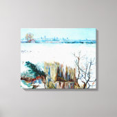 Snowy Landscape met Arles door Vincent van Gogh Canvas Afdruk (Voorkant)