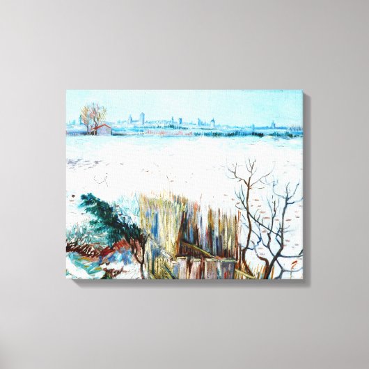 Snowy Landscape met Arles door Vincent van Gogh Canvas Afdruk (Voorkant)