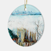 Snowy Landscape met Arles door Vincent van Gogh Keramisch Ornament (Links)