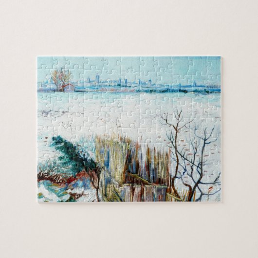 Snowy Landscape met Arles door Vincent van Gogh Legpuzzel (Horizontaal)