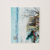 Snowy Landscape met Arles door Vincent van Gogh Legpuzzel (Verticaal)