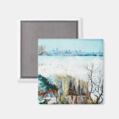 Snowy Landscape met Arles door Vincent van Gogh Magneet (Voorkant / Achterkant)