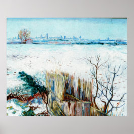 Snowy Landscape met Arles door Vincent van Gogh Poster