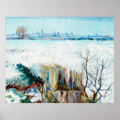 Snowy Landscape met Arles door Vincent van Gogh Poster (Voorkant)