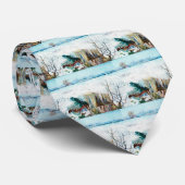 Snowy Landscape met Arles door Vincent van Gogh Stropdas (Opgerold)